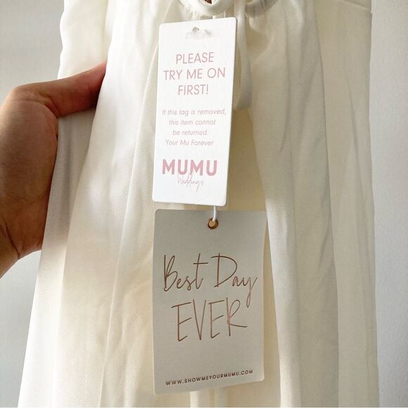 NWT Show Me Your MuMu Godshaw Goddess Gown Women’s XXL Wedding White - Picture 4 of 6